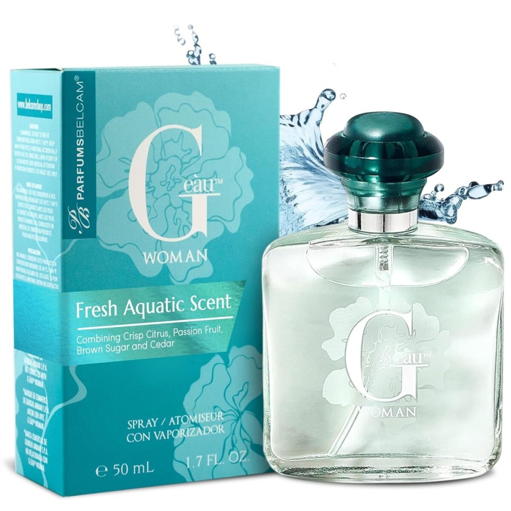 PB ParfumsBelcam G eu Woman Eau De Parfum Spray for Women - 50 mL Affordable Long Lasting Perfume with Fresh Aquatic Fragrance & Chic Citrus Scent, Made with Premium Oils for Day & Night Use