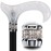 Royal RC Canes Rhinestone Designer - Black & White Exquisite Pearlz Walking Cane Adjustable - Aluminum Shaft - Stylish Canes for Women and Men Stability - Seniors Walking Stick