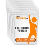 BulkSupplements.com L-Citrulline Powder - Citrulline Supplement, Nitric Oxide Supplement - Unflavored & Gluten Free - 3g per Servings, 1kg (Pack of 5) (11 lbs)