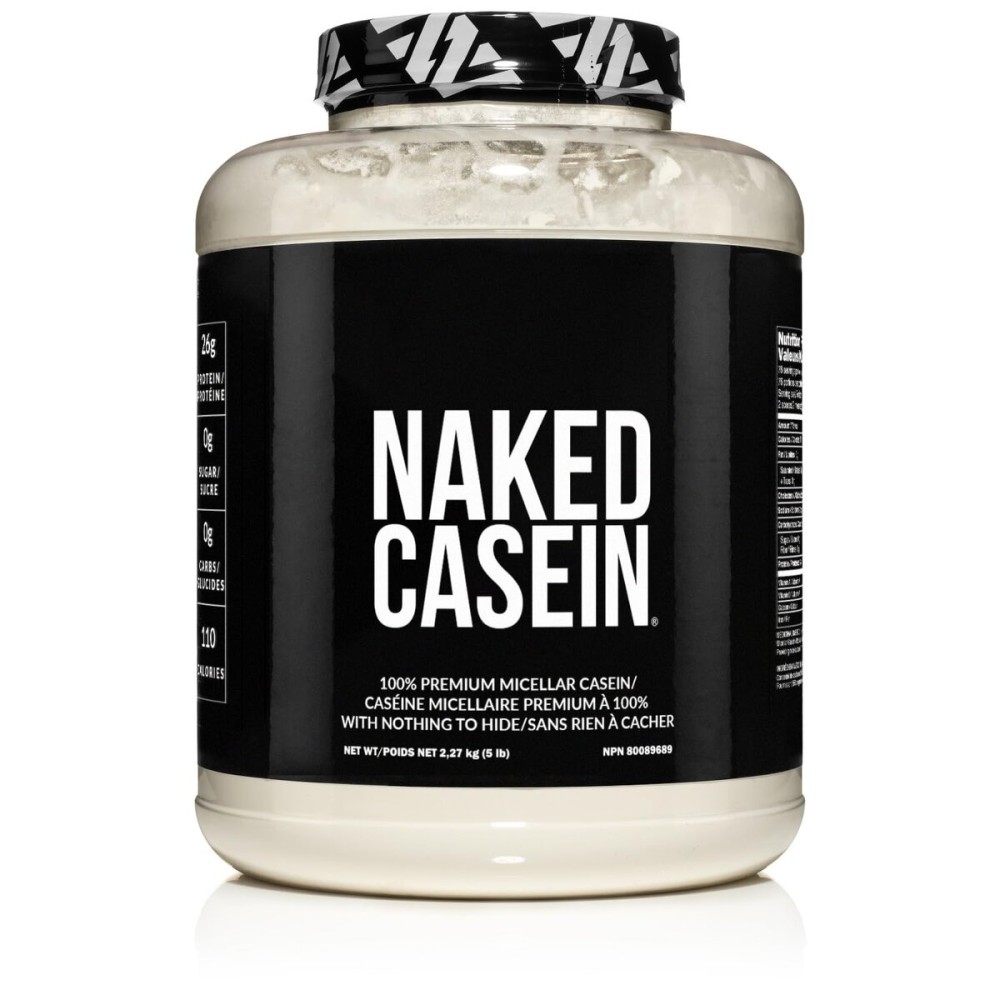 NAKED Casein - 5Lb Micellar Casein Protein Powder - Bulk, Zero Carb, GMO-Free, Gluten Free, Soy Free, Preservative Free - Stimulate Muscle Growth - Enhance Recovery - 76 Servings