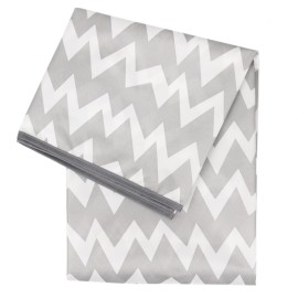 Bumkins Baby Splat Mat for Under High Chair, Babies Toddlers Eating Mess Mat, Waterproof Reusable Cloth for Arts and Crafts, Playtime Mat for Kids, Floors or Tables, Fabric 42inx42in, Gray Chevron