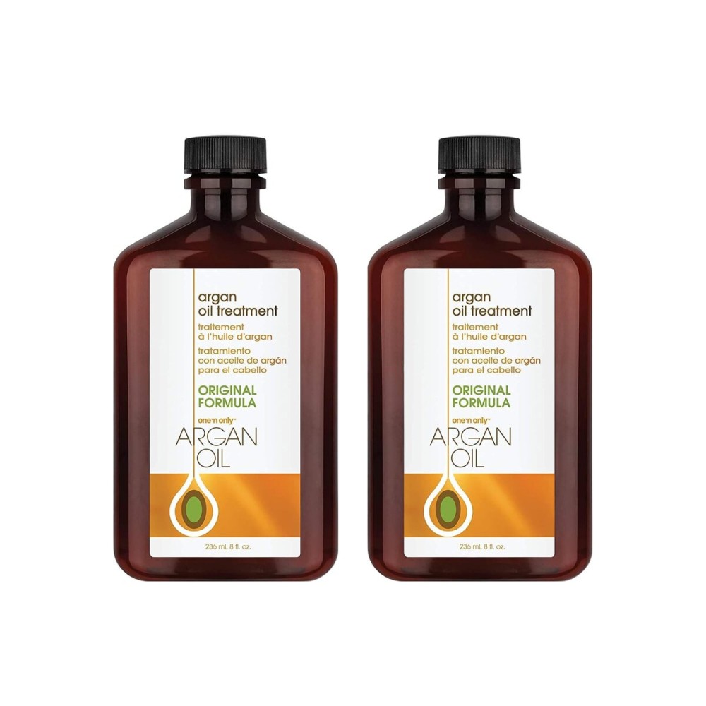 One \'N Only Argan Oil Hair Treatment - Lightweight & Hydrating Hair Oil for Natural, Wigs & Extensions - Shine Enhancing, Heat Protectant & Frizz Control (8 oz, 2pk)