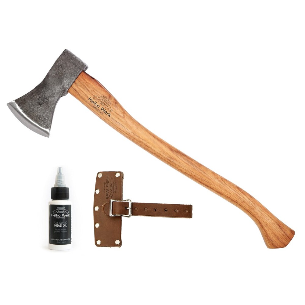 1844 Helko Werk Germany Traditional Black Forest Woodworker Axe - Made in Germany Hand Forged Bushcraft Axe and Forest Axe for Cutting Head 2.25 lbs, Handle 24 in. (Black Forest Wood Worker) 13562