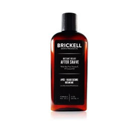 Brickell Men\'s Products Instant Relief Aftershave for Men, Natural and Organic Soothing After Shave Balm to Prevent Razor Burn, 4 Ounce, Scented