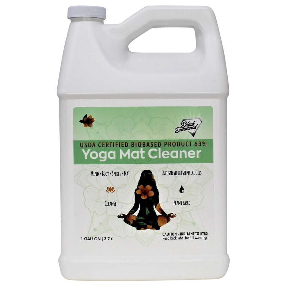 Black Diamond Stoneworks Yoga Mat Cleaner: USDA Certified BIOBASED- Essential Oils, Safe for All Type of Materials, Exercise, Pilates, or Workout Mats. (1-Gallon)
