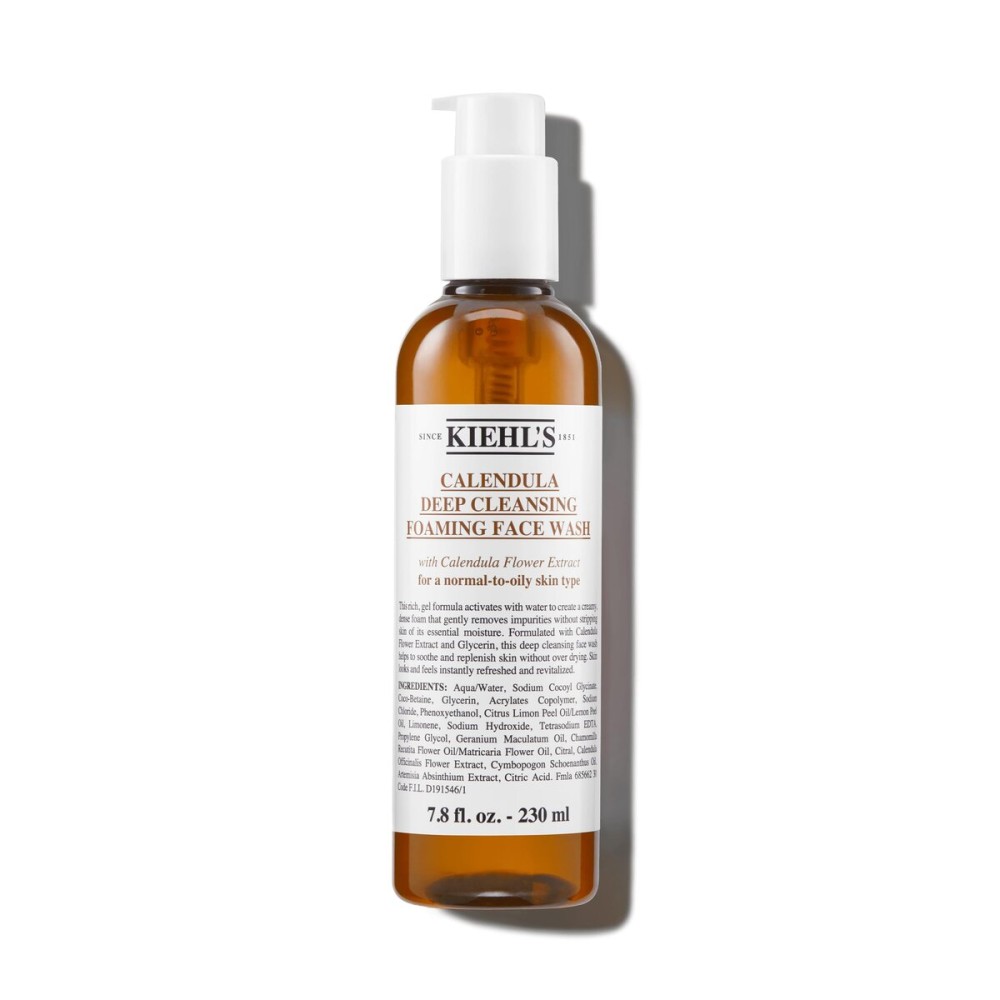 Kiehl\'s Calendula Deep Cleansing Face Wash, Balances Skin While Gently Removing Impurities, Soothing and Refreshing, Boosts Moisture Barrier for Soft-Feeling Skin, Paraben + Sulfate Free - 7.8 fl oz