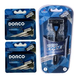 Dorco Pace 3 - Three Razor Blade Shaving System- Value Pack (10 Cartridges + 1 Handle)