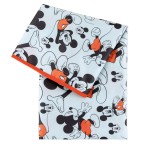 Bumkins Disney Baby Splat Mat for Under High Chair, Babies Toddlers Eating Mess Mat, Waterproof Reusable Cloth for Arts and Crafts, Play Mat for Kids, Floor or Table, Fabric 42inx42in, Mickey Mouse