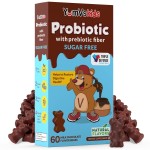 YumVs Probiotics for Kids with Prebiotic Fiber Sugar Free Chocolate Chewable Supplements - Dietary Supplement Chewables for Digestive Health - Toddlers, Kids & Teens 60 Count