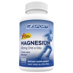 MGSPORT Magnesium Supplement 380mg - High Absorption Magnesium Complex Formula with Vitamins B6, D, E - Supports Muscle Function and Sleep Quality - 100 Servings