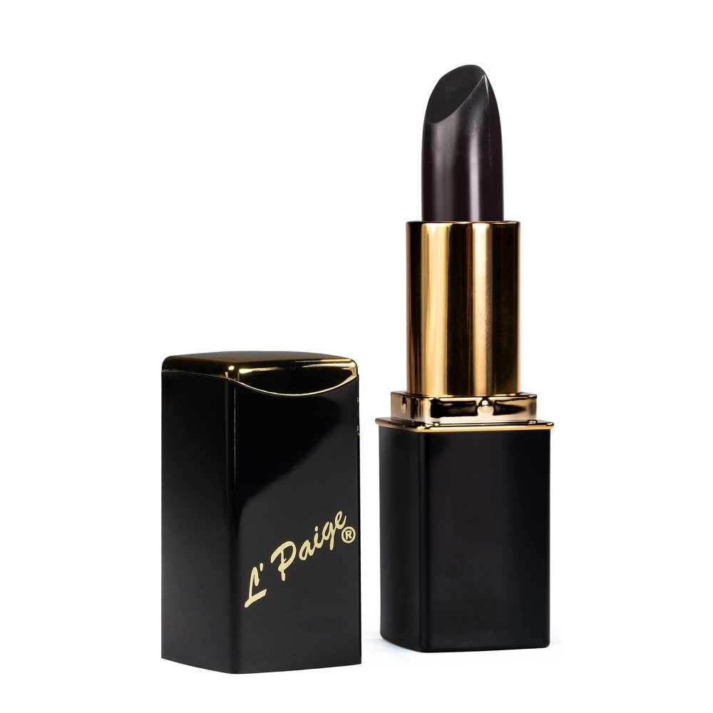LPaige LBK - BLACK Color-Changing Lipstick | Aloe Vera-Based, Long-Wear, Moisturizing | Transforms into a Deep Wine-Magenta Finish