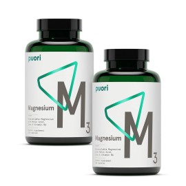 Puori Magnesium Complex Supplement - High Absorption Magnesium Taurinate & Gluconate, Zinc, Vitamin B6 & Malic Acid for Sleep Support, Immune & Bone Health & Muscle Recovery - 240 Vegan Capsules