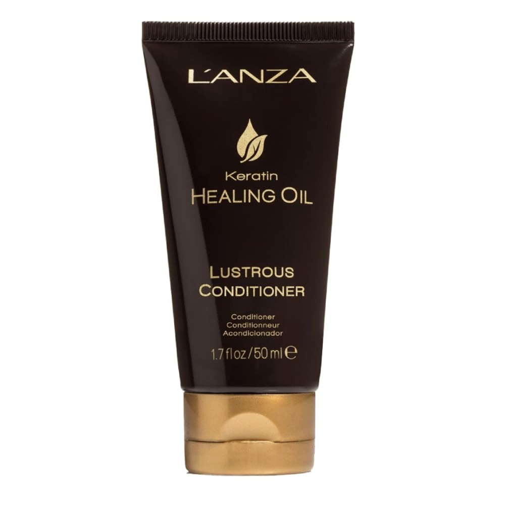 L\'ANZA Keratin Healing Oil Conditioner for Dry Damaged Hair, Moisturizing, Detangles, Reduces Breakage, Adds Shine, Anti-Frizz, Color Safe Anti-Humidity Strengthening Care, Sulfate Free (1.7 Fl Oz)