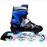 XINO SPORTS Adjustable Inline Skates for Boys and Girls - Pro Quality - Beginner Friendly with Illuminating LED Light-Up Wheels, for Indoor and Outdoor Skating (Blue, Medium 1-4)