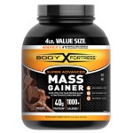 Body Fortress Super Advanced Mass Gainer, Chocolate Protein Plus Surplus Calories for Muscle Mass Gain Support 1-4lb. Jar
