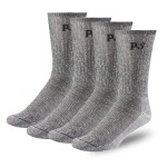 People Socks 4pairs 71% Premium Merino Wool Crew Socks Made in USA (Small-Medium, Small-Medium Charcoal)