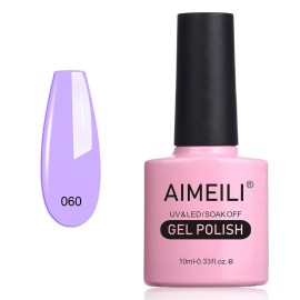AIMEILI Soak Off U V LED Gel Nail Polish - Neon Lavender (060) 10ml