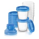 Philips AVENT Breast Milk Storage Cups and Lids, 10 6oz Containers, SCF618/10