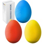 The Friendly Swede Stress Balls for Adults - 3 Squeeze Balls for Hand Therapy, Stress Relief & Hand Strength; Exercise for Grip Strength with 3 Resistance Levels; Egg-Shaped & Skin-Safe