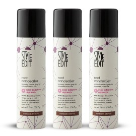 Style Edit Root Touch Up Spray | Temporary Hair Color for Gray Roots and Thinning Hair | Salon-Quality, Transfer-Resistant Hair Concealer | Medium Brown, 2 oz