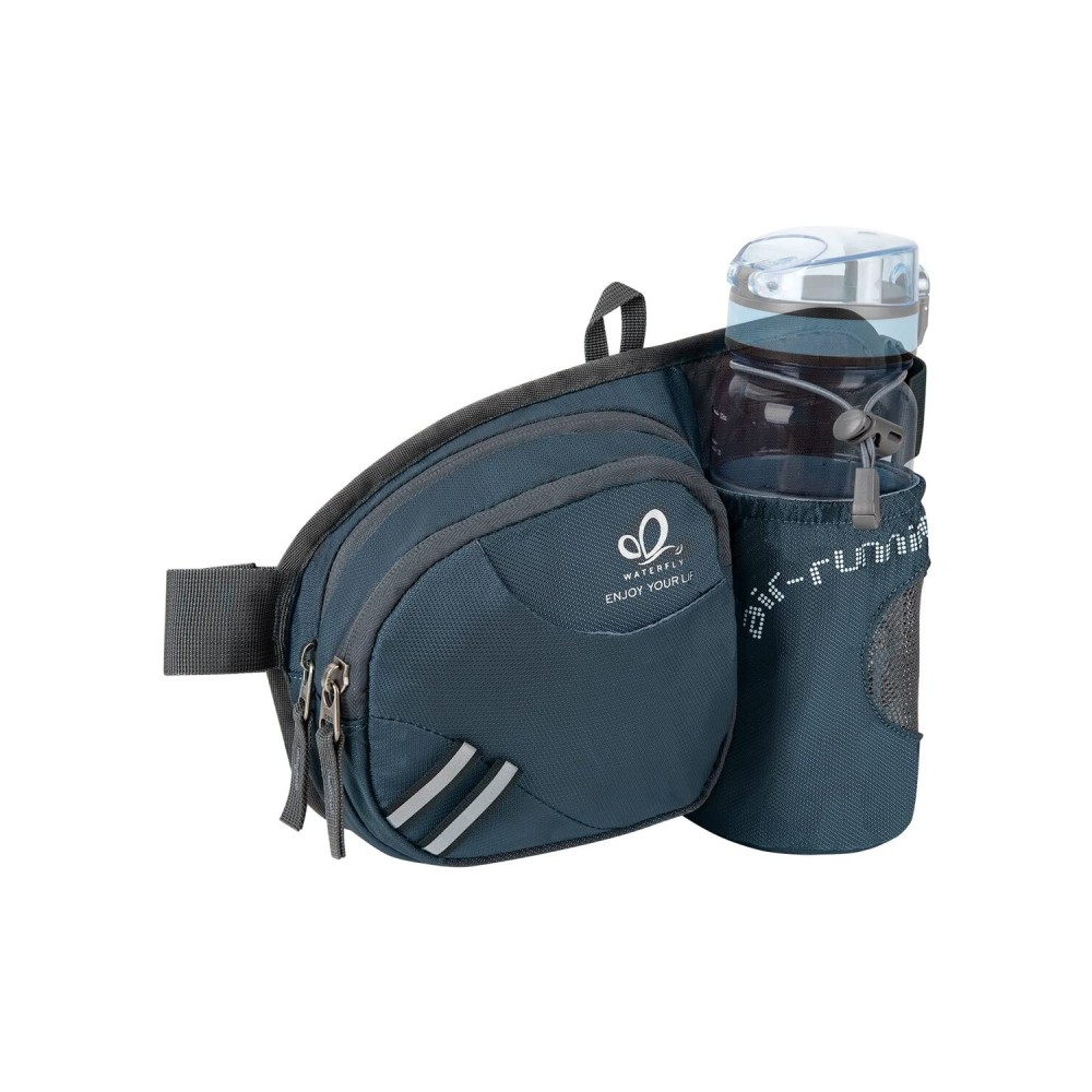 WATERFLY Fanny Pack Waist Bag: Waist Pack for Women Men with Water Bottle Holder Hiking Fanny Pack for Running Walking DogWalking Travel Cycling
