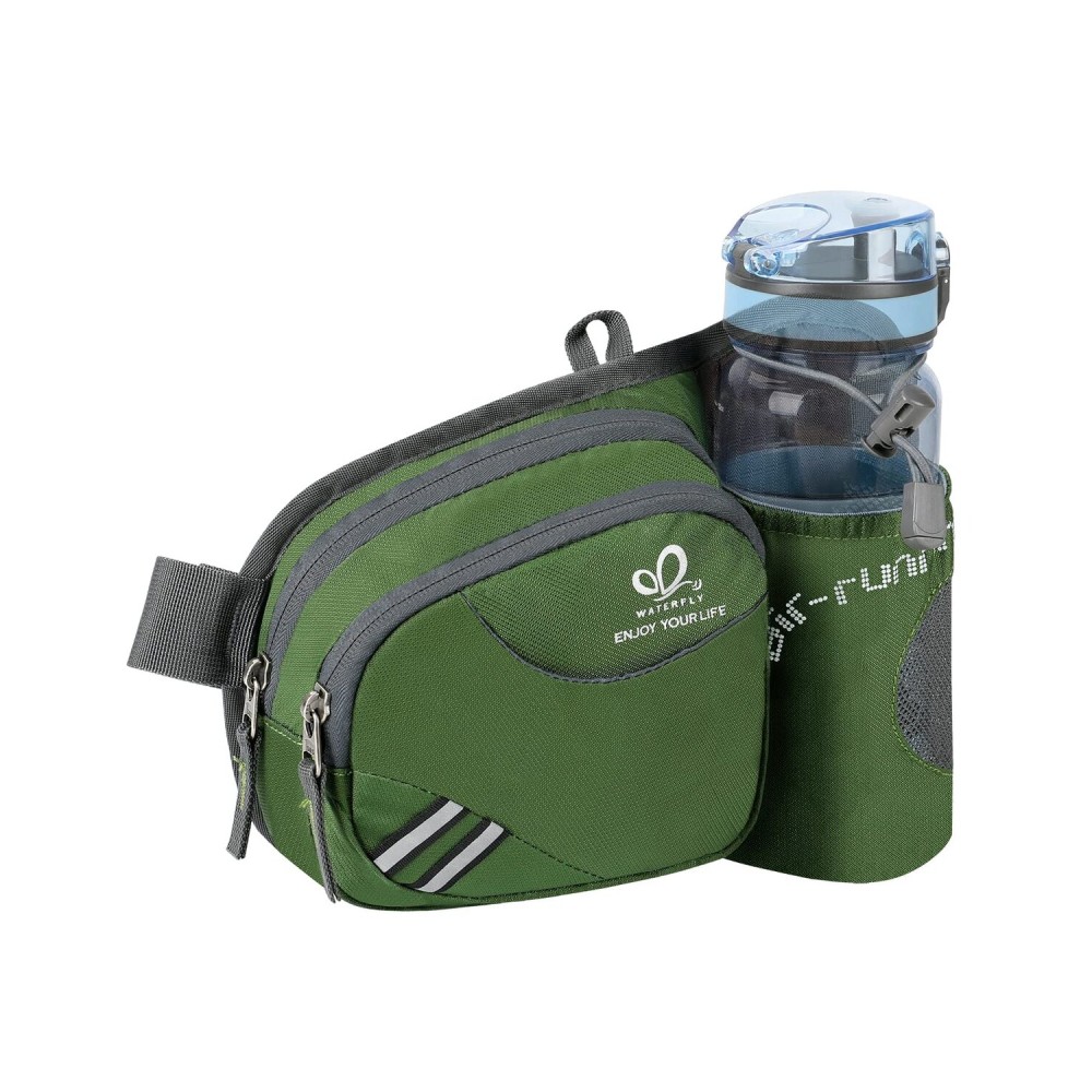WATERFLY Fanny Pack Waist Bag: Waist Pack for Women Men with Water Bottle Holder Hiking Fanny Pack for Running Walking DogWalking Travel Cycling