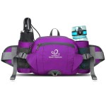 WATERFLY Fanny Pack Waist Bag: Fannie Pack 2 Water Bottle Holders Lumbar Belt Hiking Walking Running Jogging Camping Large Woman Man (Bottle Not Included)