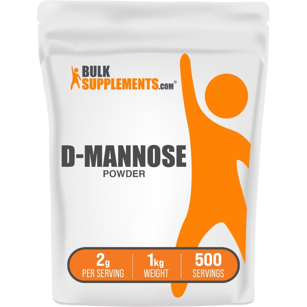 BulkSupplements.com D-Mannose Powder - D-Mannose Supplement, for Urinary Tract Health - Unflavored & Gluten Free, 2g per Serving, 1kg (Pack of 5) (11 lbs)