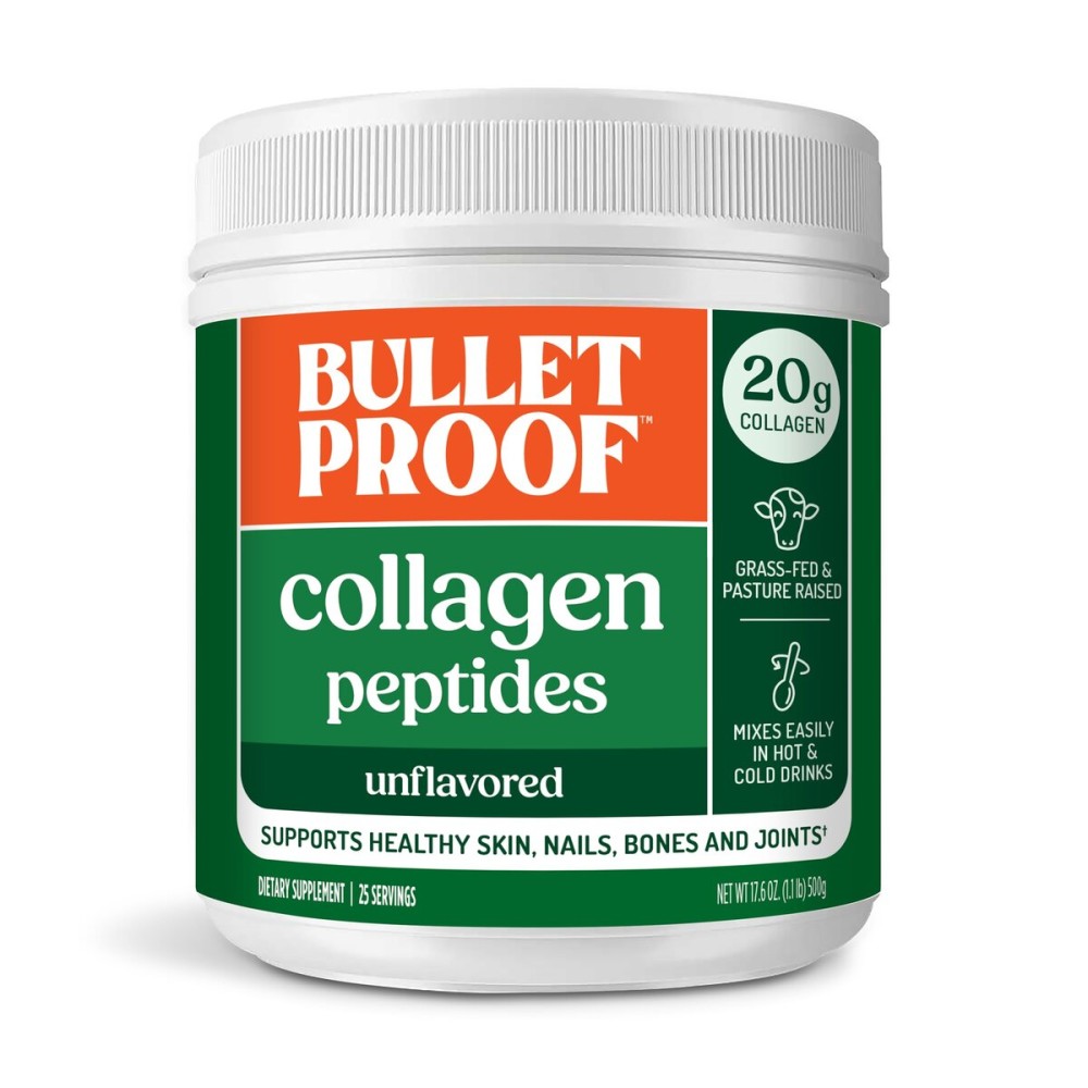 Bulletproof Unflavored Collagen Peptides Powder, 17.6 Ounces, Grass-Fed Collagen Protein and Amino Acids for Skin, Bones and Joints, Packaging May Vary