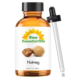 Sun Essential Oils Nutmeg Essential Oil - Aromatherapy Nutmeg Oil - (2 Fluid Ounces)