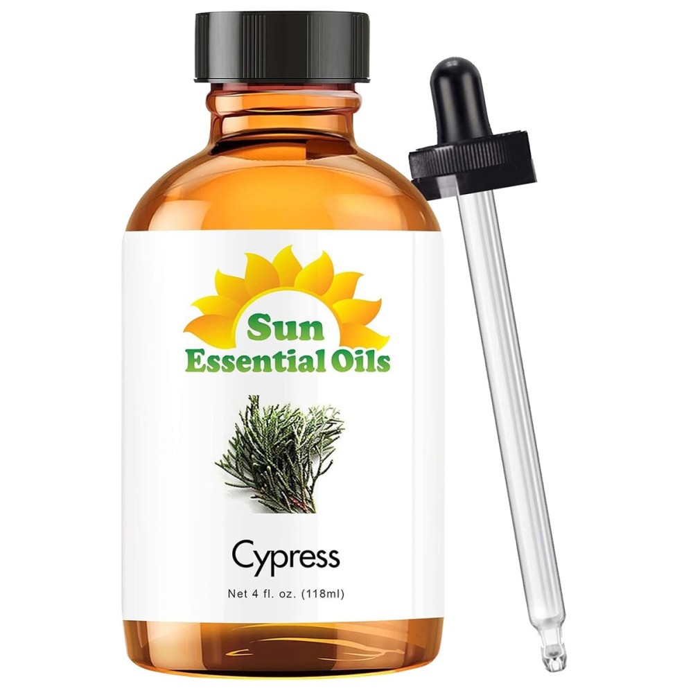 Sun Essential Oils 4oz - Cypress Essential Oil - 4 Fluid Ounces - Cypress Oil