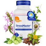 Zahler StressMaster - Natural Relaxation & Calm Mood Support Formula - Valerian, Passionflower, Rhodiola, GABA&L - Theanine Supplement for Women and Men - Kosher Gluten Free Non-GMO (120Capsules)
