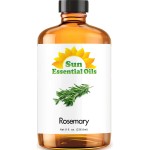 Sun Essential Oils - 8 oz Rosemary Essential Oil for Hair Growth, Skin, Scalp - Drops for Diffuser, Humidifier & Aromatherapy Massage - DIY Candle, Lotion & Shampoo Making - Help Sleep