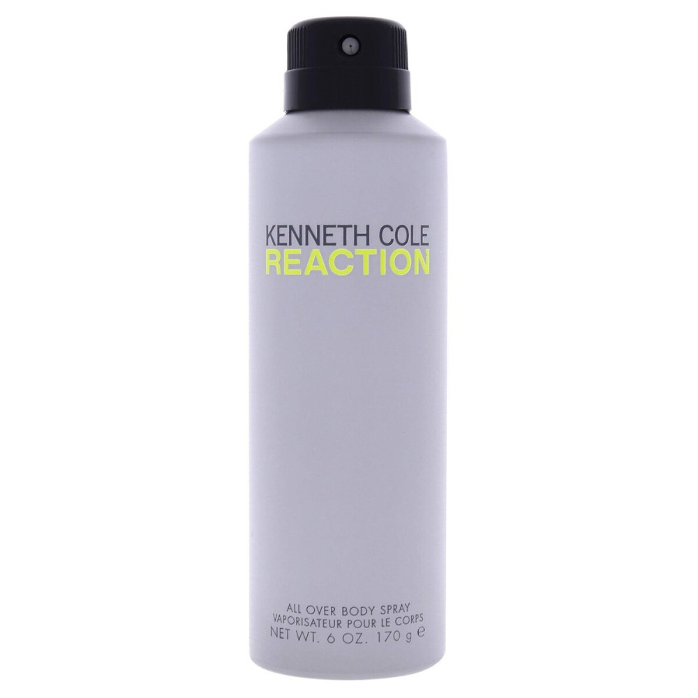 Kenneth Cole Reaction All Over Body Spray for Men, Notes of Juicy Lime, Crisp Green Apple, Patchouli, Citrus Green Woody Fragrance, Fresh & Energetic Scent, 6 Oz