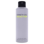 Kenneth Cole Reaction All Over Body Spray for Men, Notes of Juicy Lime, Crisp Green Apple, Patchouli, Citrus Green Woody Fragrance, Fresh & Energetic Scent, 6 Oz