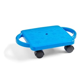 hand2mind Blue Indoor Scooter Board with Handles, Sit Down Floor Scooter, Gym Activities for Kids, Indoor Recess Games, Sport Scooters, Physical Education Equipment, Gross Motor Toys