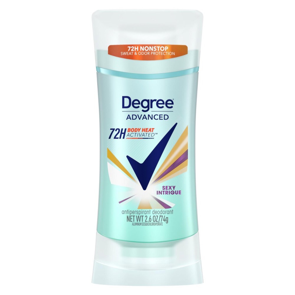 Degree Antiperspirant Deodorant Sexy Intrigue 72-Hour Sweat & Odor Protection Antiperspirant Deodorant For Women with Body Heat Activated Technology 2.6 oz