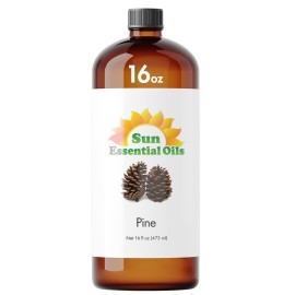 Sun Essential Oils - Pine Essential Oil 16 oz Bulk for Diffuser, Skin, Aromatherapy Massage, Humidifier, Forest Pine Scented Oil for Candle, Lotion & Soap Making, Room Fragrance