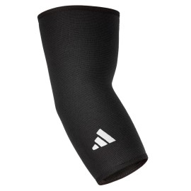 adidas Elbow Support Sleeve - Seamless and Smooth Elbow Support for Training, Competitions, and General Fitness - Ergonomic Design, Nylon Trim - Durable & Breathable - Black (Red Logo), X-Large