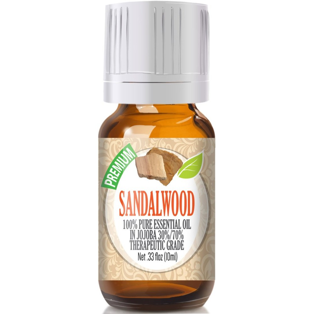 Healing Solutions 10ml Sandalwood Essential Oil for Diffuser and Aromatherapy (0.33 fl oz)