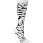 Nurse Mates Women\'s Calf Socks | 12-14 mmHg Compression | Superior Support & Comfort | 1 Pair | Zebra