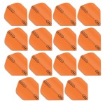 RED DRAGON Hardcore Orange Extra Thick Standard Dart Flights - 5 Sets Per Pack (15 Dart Flights in Total)