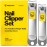 Ultra Sharp Nail Clippers Set - 2 Pack Stainless Steel Fingernail & Toenail Trimmers with Built-in Nail File for Women & Seniors (Silver)