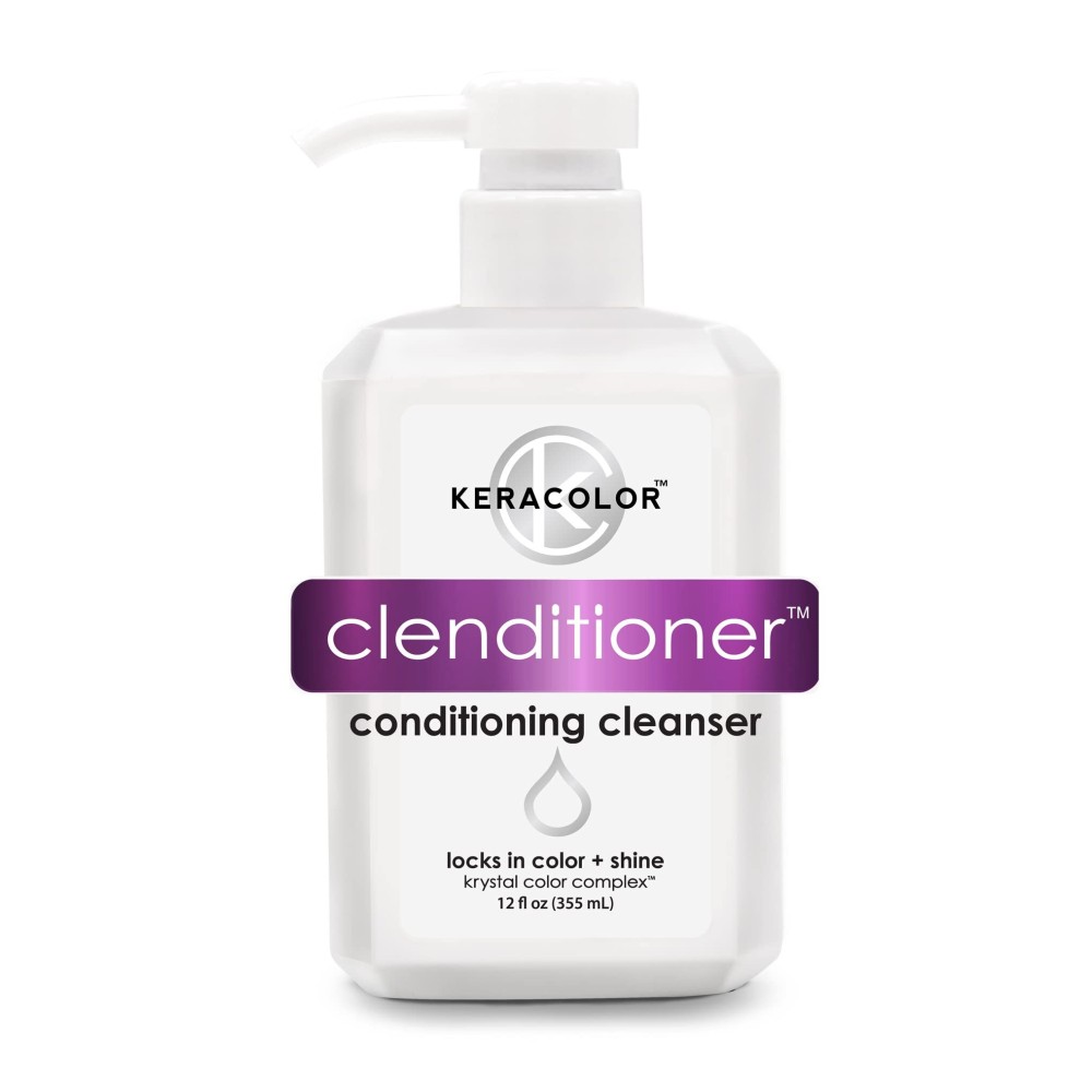 Keracolor Clenditioner Co Wash Cleansing Conditioner Keratin Infused Color Safe Prevents Fade Replaces Your Shampoo, 12 Fl Oz