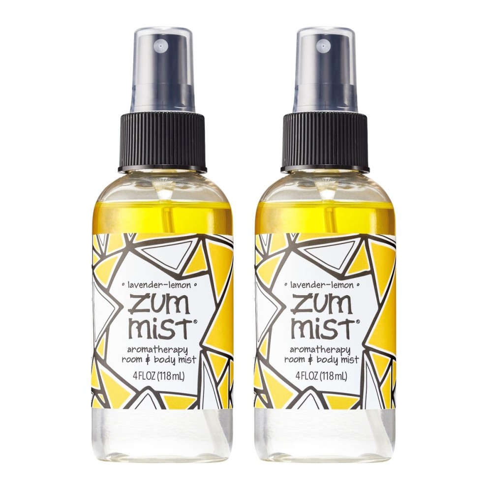 Indigo Wild Zum Mist Room & Body Spray - Aromatherapy Essential Oil Spray - Natural Body Mist & Room Spray - Lavender-Lemon Scent - 4 fl oz (2 Pack)