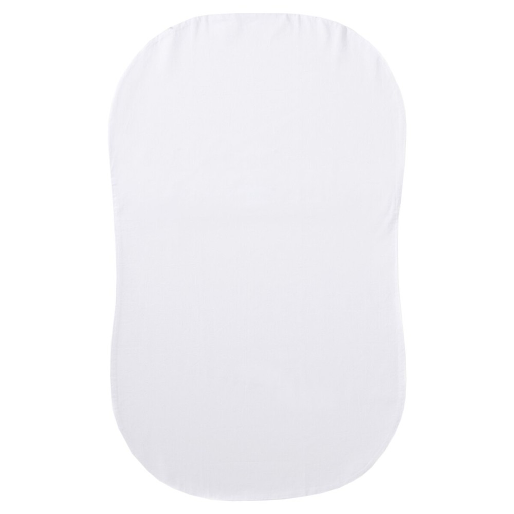 HALO BassiNest Fitted Sheet - 100% Organic Cotton, Soft and Breathable Bassinet Sheet for Babies, 30 x 16 Pre-Shrunk Sheet, White Organic