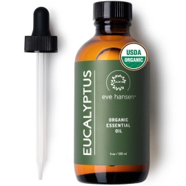 Eve Hansen Organic Eucalyptus Essential Oil 4oz | Topical & Aromatherapy | Sauna Essential Oil
