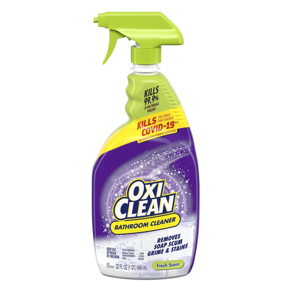 OxiClean Bathroom Cleaner, Shower, Tub & Tile, Powered by OxiClean Stainfighters, 32 oz