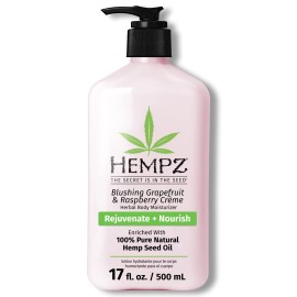 HEMPZ Body Lotion - Grapefruit & Raspberry Crme Daily Moisturizing Cream, Shea Butter Body Moisturizer - Skin Care Products, Hemp Seed Oil - Large