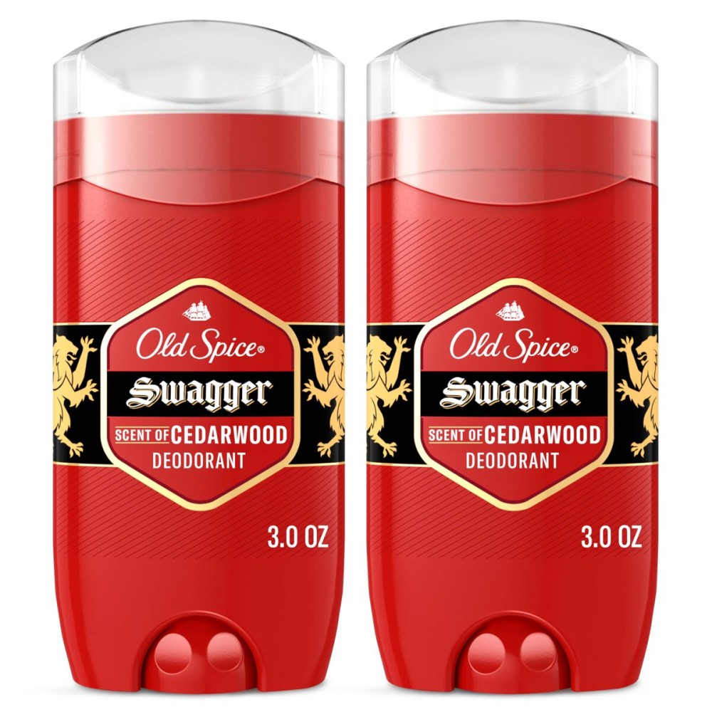 Old Spice Aluminum Free Deodorant for Men, 24/7 Odor Protection, 24/7 Freshness & Lasting Scent, Goes on Clean, Swagger with Cedarwood Scent, 3.0 oz (Pack of 2)